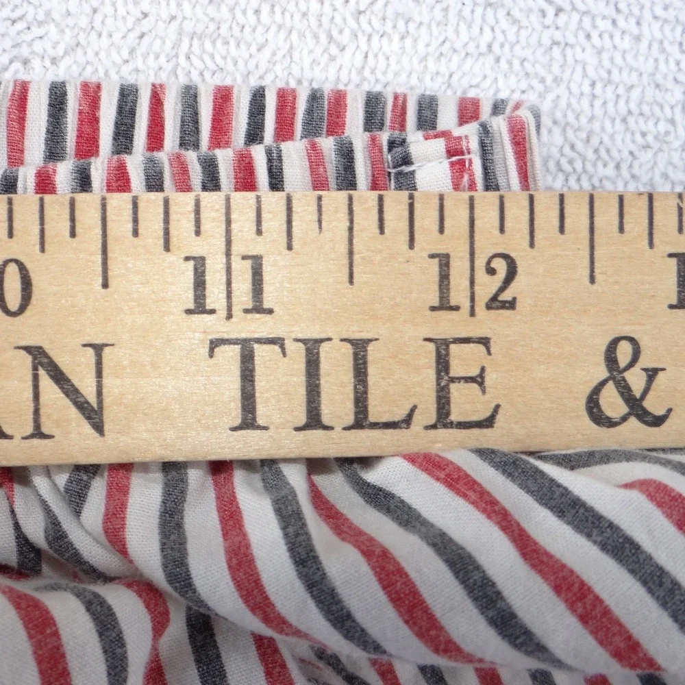 Red‎ White Blue Striped 2 Piece Set Ruffle Crop Top and Shorts Americana Summer